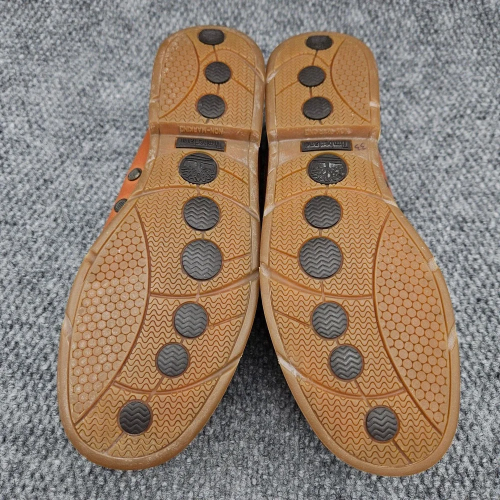 Timberland (Men's 10) Brown 2 Eye Boat Shoes Classic Leather Nautical Loafers